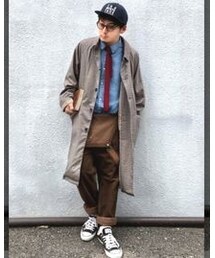 Goohy(ぐーひー)さんのコーデ♪ | ★ブルーシャツにチェック×ベージュ合わせ★(フィギュア)