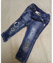 JUNK STORE | 穴は最初から開いてたけど、泥と土汚れが落ちない。。(デニムパンツ)
