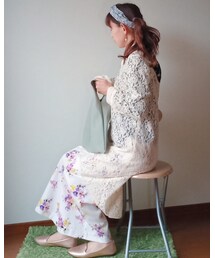 お花見コラボの時のレースワンピ着回し | その他