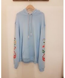 :EMPHASIZE | 袖子花刺繡連帽子(パーカー)