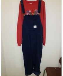 :EMPHASIZE | 復古燈芯絨吊帶褲(サロペット/オーバーオール)