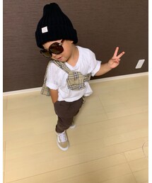 チェックシャツがマントみたいw | その他