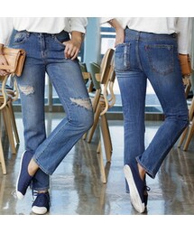 ベーシックストレートラインデニムパンツ(デニムパンツ)