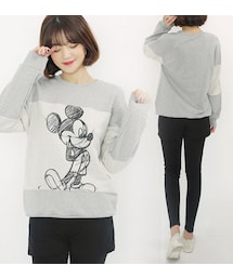 配色ポイントミッキースケッチスウェット(スウェット)