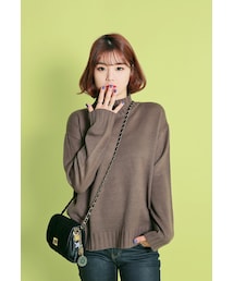 ボトルネックルーズフィットニット(ニット/セーター)