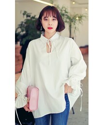 HOTPING | ロマンチックリボンディテールブラウス(スカート)