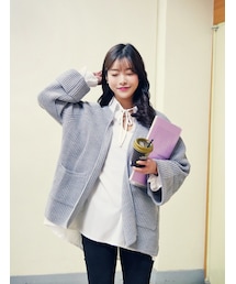 HOTPING | ダブルポケットワイドスリーブカーディガン(カーディガン/ボレロ)