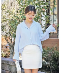 HOTPING | テーラーカラーシンプルブラウス(シャツ/ブラウス)