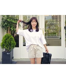 HOTPING | 肩スリットポイントTシャツ(Tシャツ/カットソー)