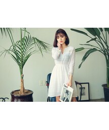 HOTPING | レース切替スキッパーワンピース(ワンピース)