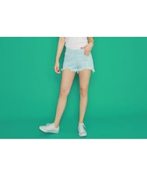 HOTPING | ラウンドカッティングダメージデニムショートパンツ(その他パンツ)