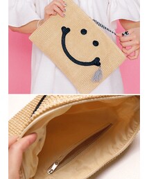 HOTPING | ミニタッセル付きペーパーヤーンクラッチバッグ(クラッチバッグ)