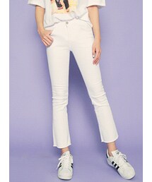 HOTPING | セミブーツカット切りっぱなしコットンパンツ(その他パンツ)