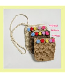 HOTPING | ポンポンペーパーヤーンミニショルダーバッグ(ショルダーバッグ)