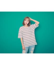 HOTPING | デイリースラブボーダーTシャツ(Tシャツ/カットソー)
