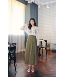 HOTPING | バックゴムスリットロングスカート(スカート)