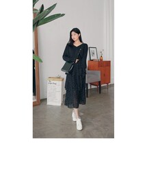 HOTPING | ワイドVネックロングスリーブTシャツ(Tシャツ/カットソー)