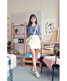 HOTPING | ロングカフスフラワーパターンブラウス(シャツ/ブラウス)