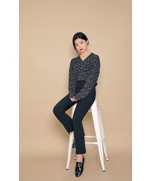 HOTPING | スキッパーネックパターンブラウス(シャツ/ブラウス)