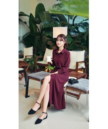 HOTPING | ウエストマークロングシャツワンピース(ワンピース)