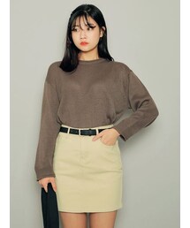 HOTPING | ベーシックラウンドネック無地ニット(ニット/セーター)