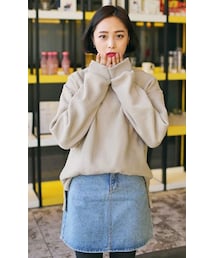 HOTPING | ウォッシングデニムミニスカート(デニムスカート)