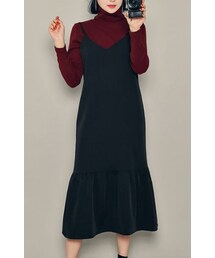 HOTPING | フリルヘムシンプルロングキャミワンピース(ワンピース)