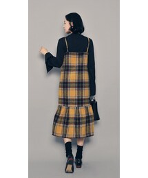HOTPING | フリルヘムタータンチェックロングワンピース(ワンピース)