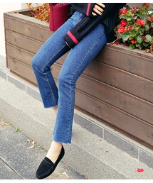 HOTPING | カットオフフレアデニムパンツ(デニムパンツ)