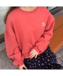 HOTPING | Love刺繍スウェットプルオーバー★裏起毛(スウェット)