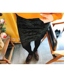 HOTPING | スリット入りベロアミディスカート(スカート)