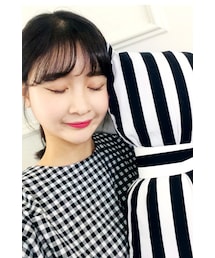 HOTPING | ストラップスリーブギンガムチェックブラウス(シャツ/ブラウス)