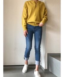 HOTPING | ロールアップウォッシュジーンズ(デニムパンツ)