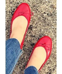 HOTPING | エナメルリボンフラットシューズ(パンプス)