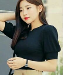 HOTPING | パフスリーブリブTシャツ(Tシャツ/カットソー)