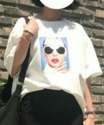HOTPING | サングラスフォトプリントTシャツ(Tシャツ/カットソー)