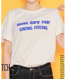 HOTPING | カラーレタリングポイントTシャツ(Tシャツ/カットソー)