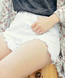 HOTPING | アンバランスヘムフリンジショートパンツ(その他パンツ)