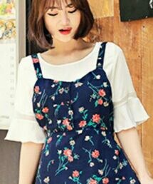 HOTPING | シースルー切替フレアスリーブブラウス(シャツ/ブラウス)