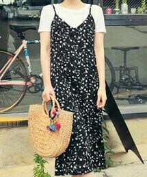 HOTPING | Vネックフローラルキャミワンピース(ワンピース)