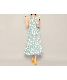 HOTPING | アメリカンスリーブフローラルロングワンピース(ワンピース)