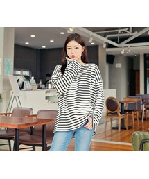 HOTPING | オーバーシルエットボーダーTシャツ(Tシャツ/カットソー)