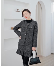 HOTPING | パールボタンノーカラージャケット

(ジャケット/アウター)