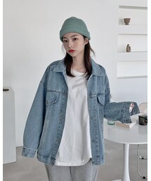 HOTPING | オーバーサイズビックポケットデニムジャケット
(デニムジャケット)