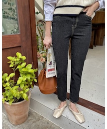 HOTPING | [CHOA]ハイウエスト内側ゴムストレートジーンズ

(デニムパンツ)