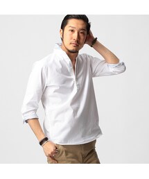 BEAMS | ストレッチオックスフォード 7分袖スキッパーシャツ(シャツ/ブラウス)