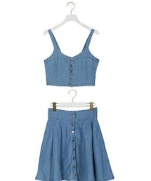 RETRO GIRL | ビスチェセットアップ(デニムスカート)