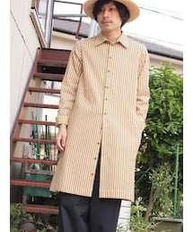 Eatable of many orders | Eatable of Many Orders（エタブルオブメニーオーダーズ）ベーカリーストライプロングシャツ(シャツ/ブラウス)