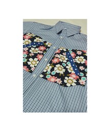 COMME des GARCONS SHIRT | 花柄パッチシャツ(シャツ/ブラウス)