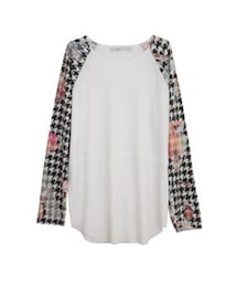 .efiLevol | Print Houndstooth Waffle Long Sleeve(Tシャツ/カットソー)